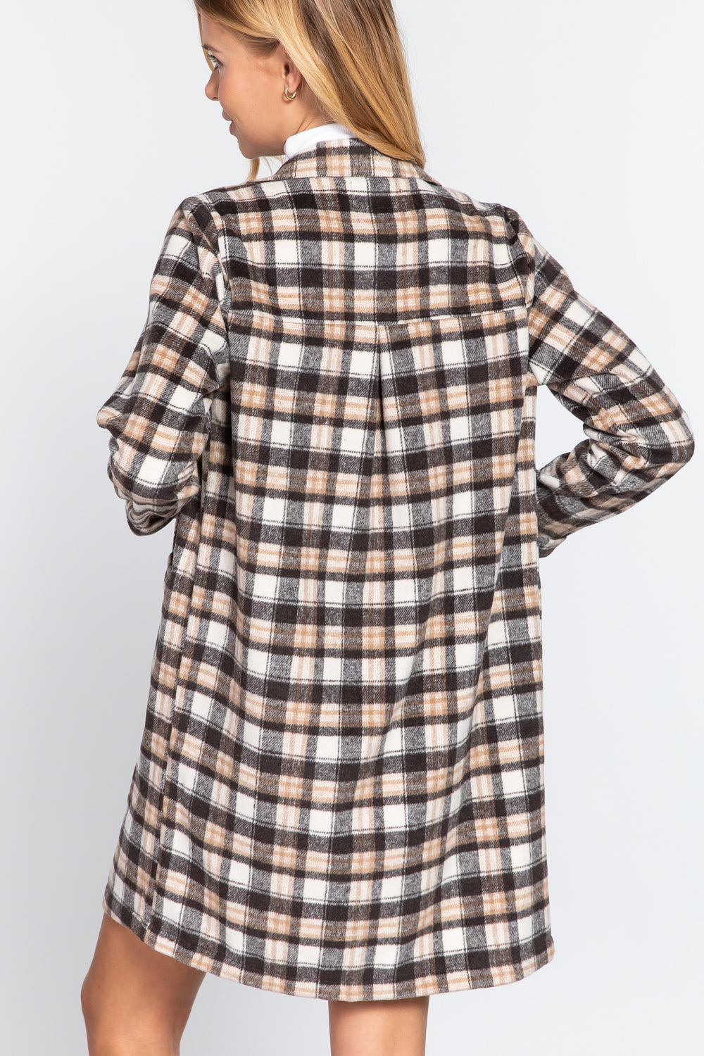 Samantha Plaid Long Jacket